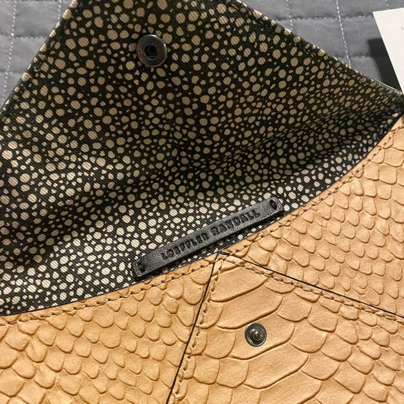 NWT Loeffler Randall Python Envelope Clutch - Nude - Picture 9 of 9